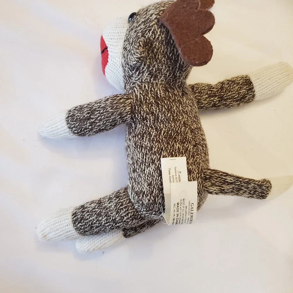 Sock Monkey Moose Stuffed Plush Toy 8